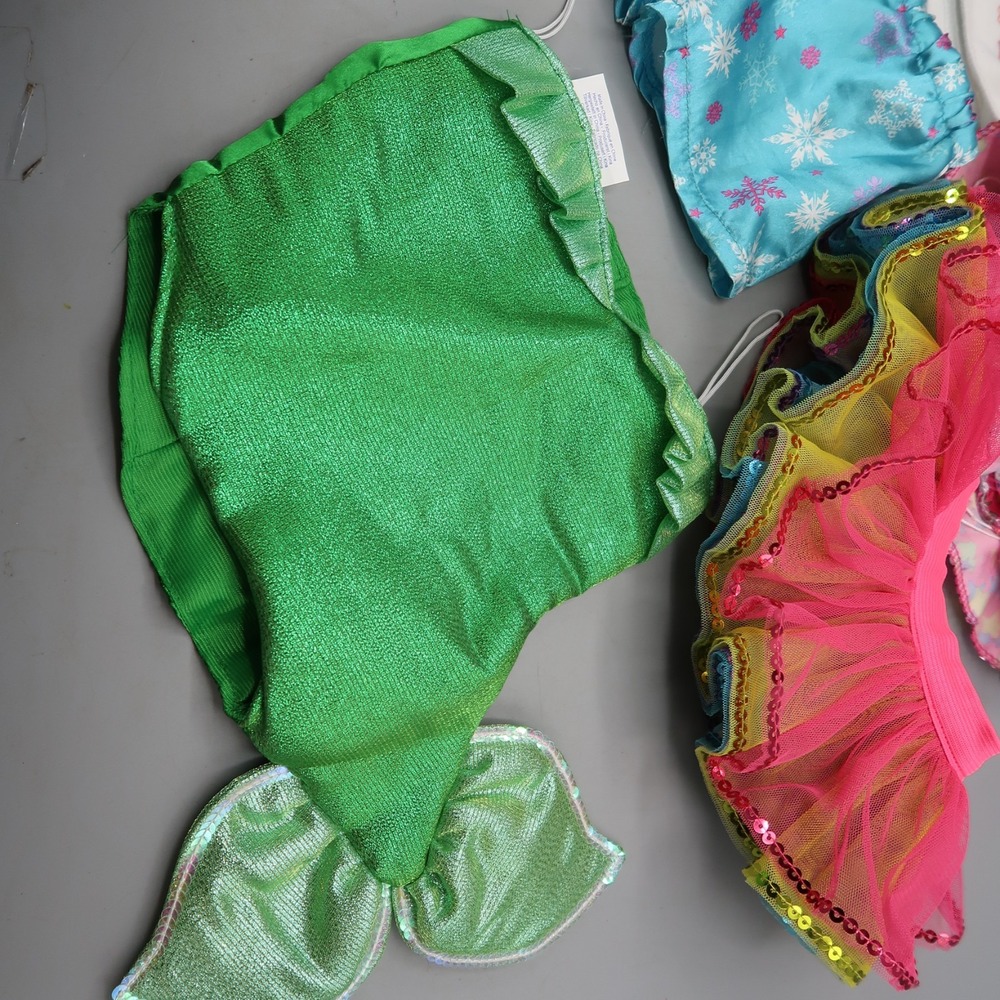 Lot Of Build A Bear Outfits BABW Swimsuit Shoes Frozen Shorts Top Mermaid tail - Picture 7 of 10